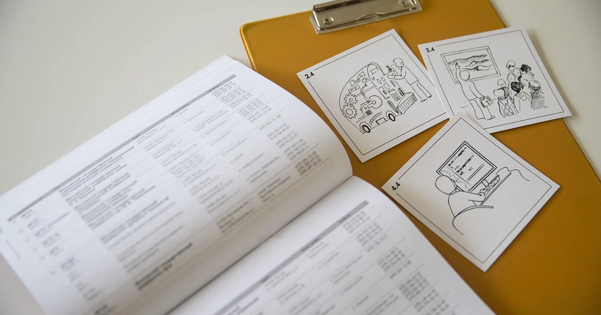 Illustrates the document collection and application process for admission